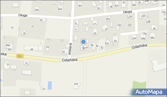 Mikoszewo, Gdańska, 58, mapa Mikoszewo