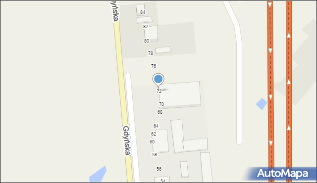 Miszewo, Gdyńska, 72, mapa Miszewo