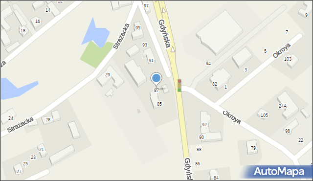 Miszewo, Gdyńska, 87, mapa Miszewo