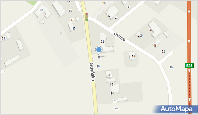 Miszewo, Gdyńska, 88, mapa Miszewo