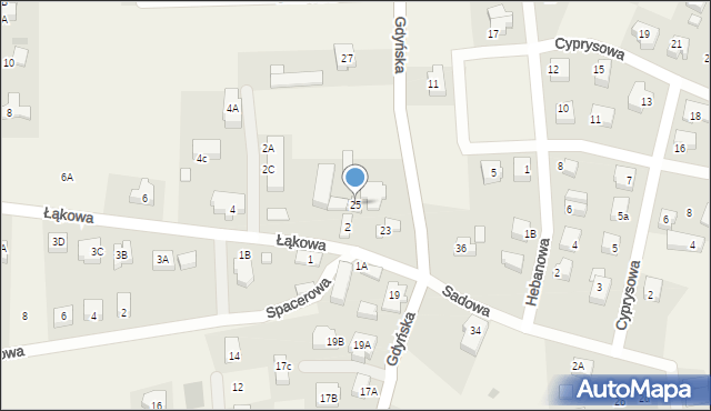 Mosty, Gdyńska, 25, mapa Mosty