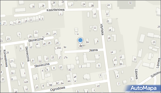 Mosty, Gdyńska, 9B, mapa Mosty