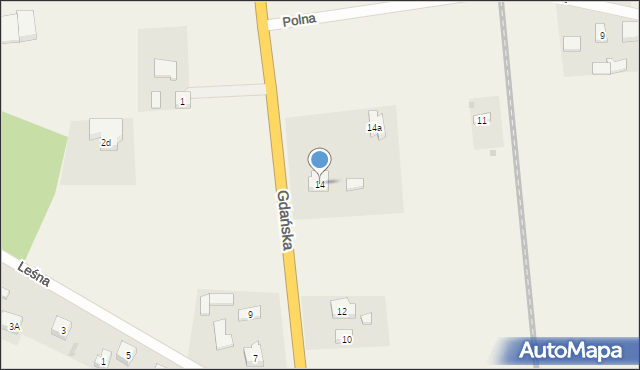 Narkowy, Gdańska, 14, mapa Narkowy
