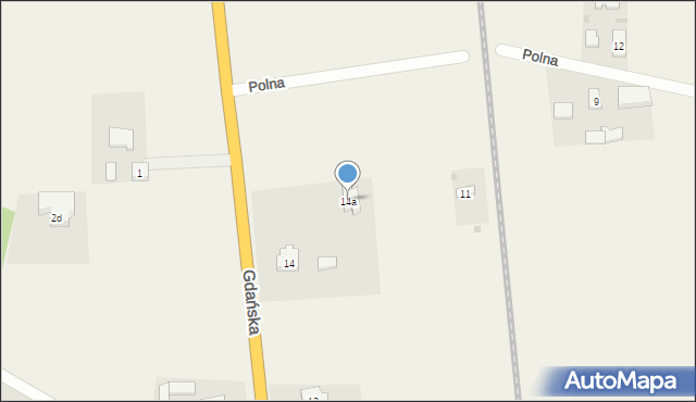 Narkowy, Gdańska, 14a, mapa Narkowy