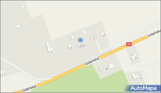 Nowa Cerkiew, Gdańska, 11, mapa Nowa Cerkiew