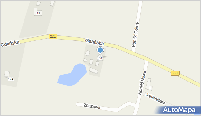 Nowa Karczma, Gdańska, 14, mapa Nowa Karczma