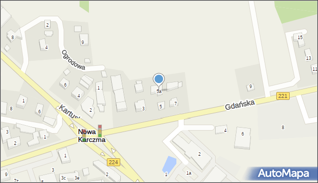 Nowa Karczma, Gdańska, 5a, mapa Nowa Karczma