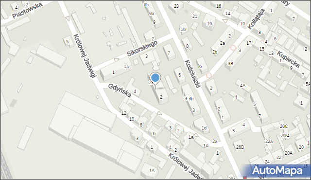 Nowa Sól, Gdyńska, 2A, mapa Nowa Sól
