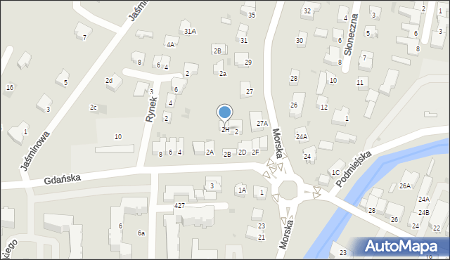Nowy Dwór Gdański, Gdańska, 2H, mapa Nowy Dwór Gdański