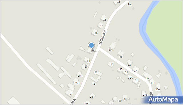 Nowy Staw, Gdańska, 21A, mapa Nowy Staw