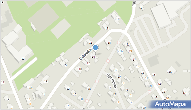 Olecko, Gdańska, 16, mapa Olecko