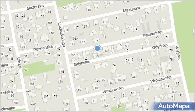 Otwock, Gdyńska, 10, mapa Otwock