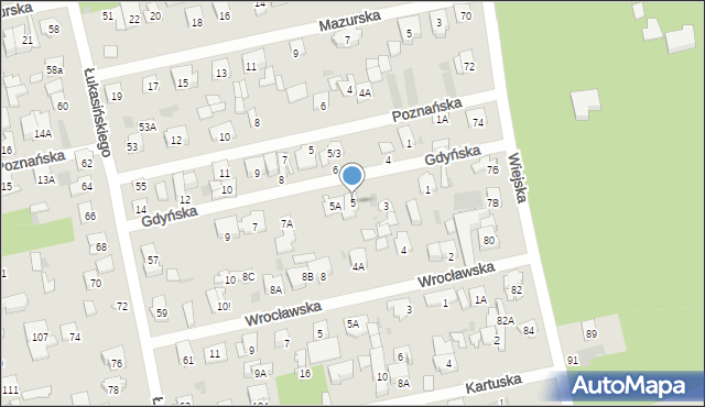 Otwock, Gdyńska, 5, mapa Otwock