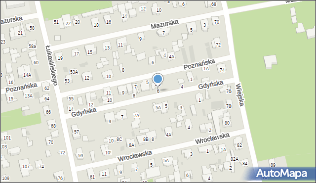 Otwock, Gdyńska, 6, mapa Otwock