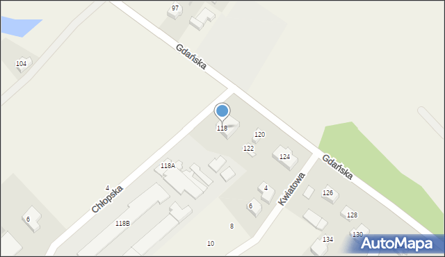 Pępowo, Gdańska, 118, mapa Pępowo