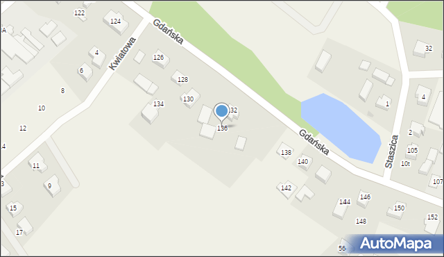 Pępowo, Gdańska, 136, mapa Pępowo