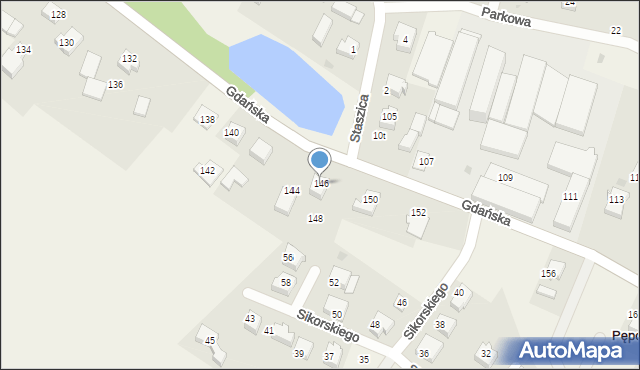 Pępowo, Gdańska, 146, mapa Pępowo