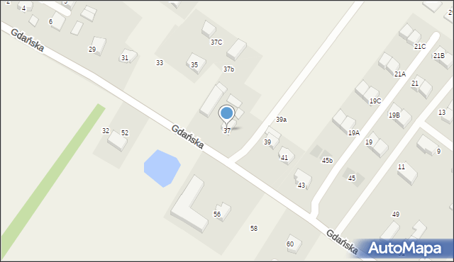 Pępowo, Gdańska, 37, mapa Pępowo