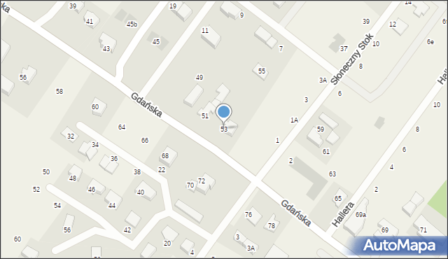 Pępowo, Gdańska, 53, mapa Pępowo