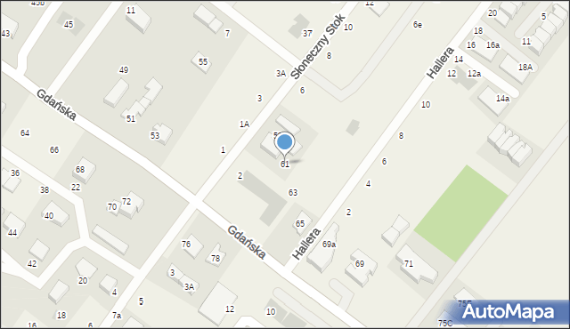 Pępowo, Gdańska, 61, mapa Pępowo