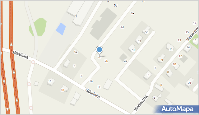 Pępowo, Gdańska, 7c, mapa Pępowo