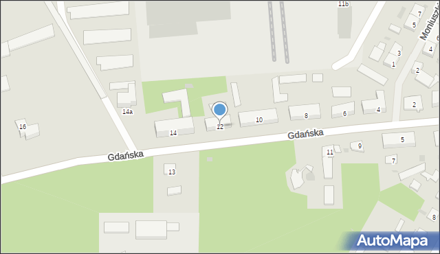 Pisz, Gdańska, 12, mapa Pisz