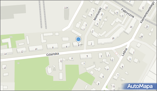 Pisz, Gdańska, 4, mapa Pisz