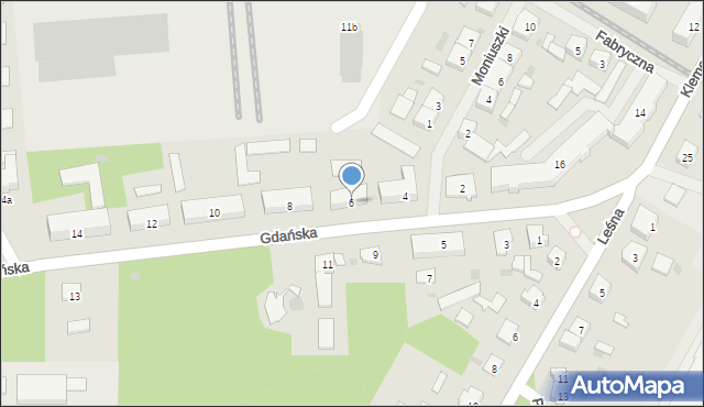 Pisz, Gdańska, 6, mapa Pisz