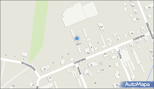 Pleszew, Gdańska, 10a, mapa Pleszew