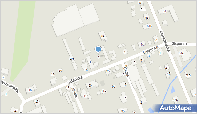 Pleszew, Gdańska, 6, mapa Pleszew