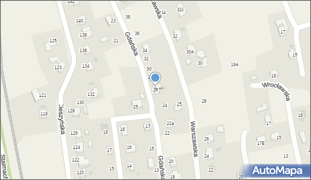 Pogwizdów, Gdańska, 26, mapa Pogwizdów
