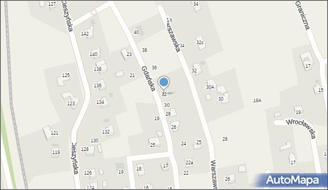 Pogwizdów, Gdańska, 32, mapa Pogwizdów