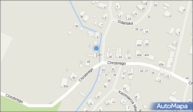 Połczyn-Zdrój, Gdańska, 1, mapa Połczyn-Zdrój