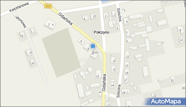 Połczyno, Gdańska, 10, mapa Połczyno