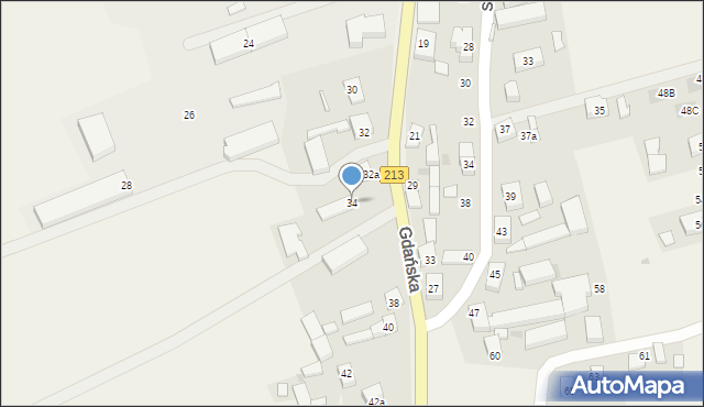 Połczyno, Gdańska, 34, mapa Połczyno