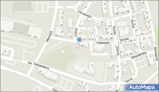 Polkowice, Gdańska, 15, mapa Polkowice