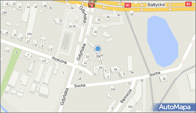 Poznań, Gdyńska, 24a, mapa Poznania