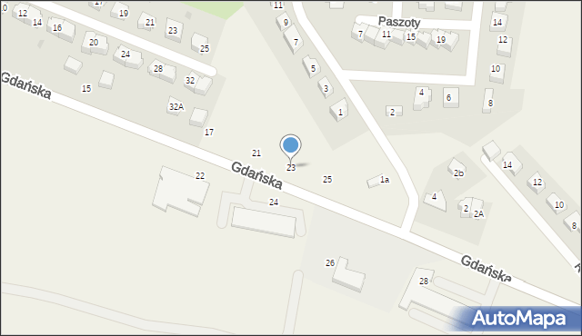 Przodkowo, Gdańska, 23, mapa Przodkowo