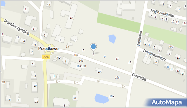 Przodkowo, Gdańska, 7, mapa Przodkowo