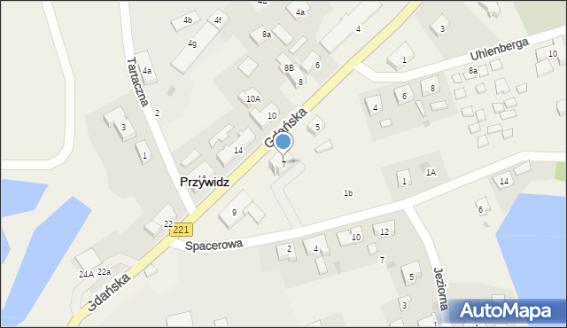Przywidz, Gdańska, 7, mapa Przywidz