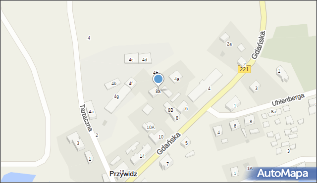 Przywidz, Gdańska, 8a, mapa Przywidz