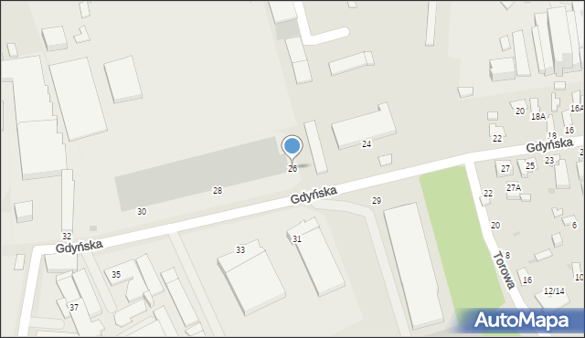 Radom, Gdyńska, 26, mapa Radomia