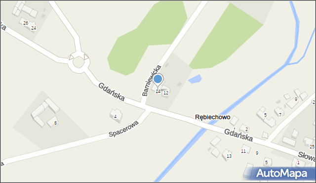 Rębiechowo, Gdańska, 14, mapa Rębiechowo