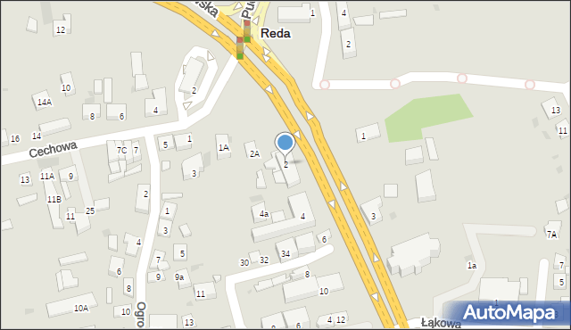 Reda, Gdańska, 2, mapa Reda