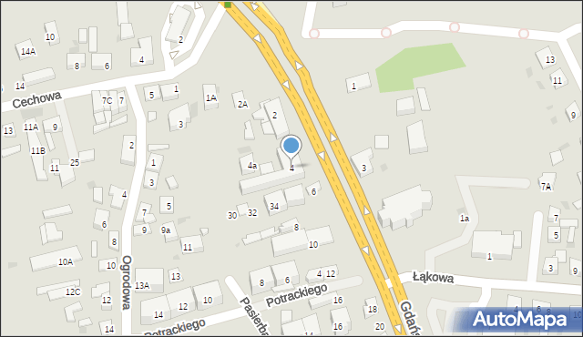 Reda, Gdańska, 4, mapa Reda