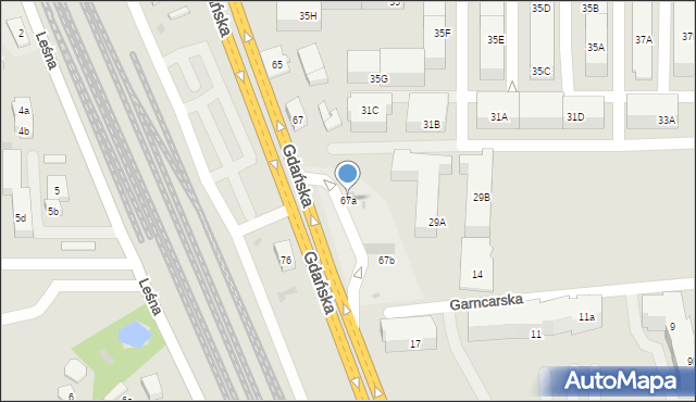 Reda, Gdańska, 67a, mapa Reda