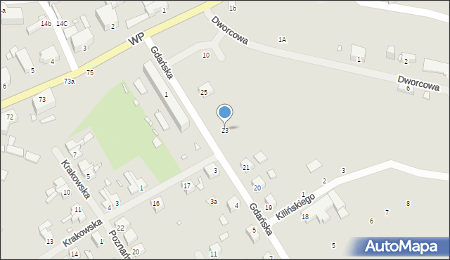 Resko, Gdańska, 23, mapa Resko