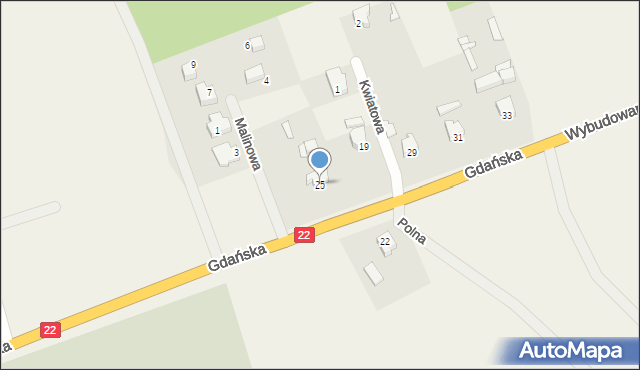 Rytel, Gdańska, 25, mapa Rytel
