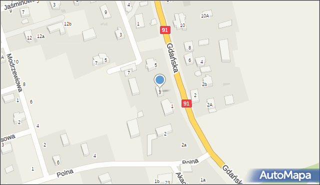 Skowarcz, Gdańska, 3, mapa Skowarcz