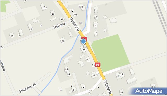 Skowarcz, Gdańska, 35, mapa Skowarcz